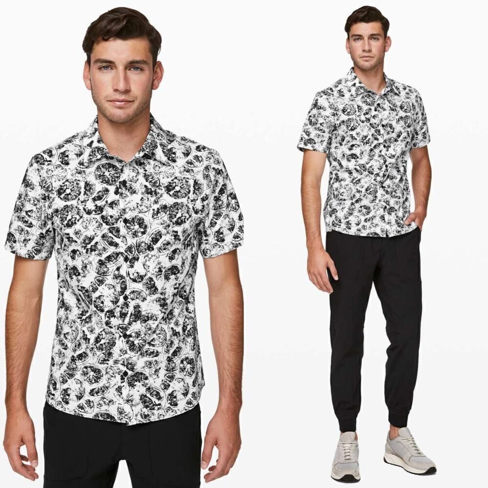 Lululemon Down to the Wire Slim Fit Short Sleeve
Citrus Crush White Black M